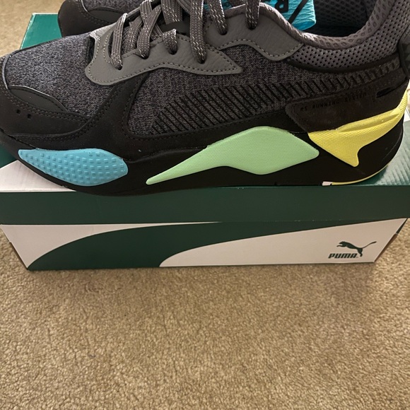 PUMA Mens Rs-X Highlighter Lace Up Sneakers Shoes Casual - Black, Grey - Picture 4 of 5